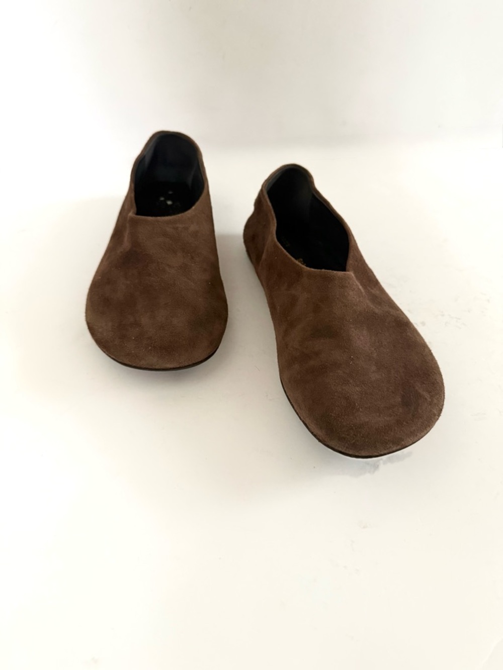 Proenza Schouler Glove Suede Ballerina Ballet Flats Chocolate Brown Size 36 - Picture 4 of 13
